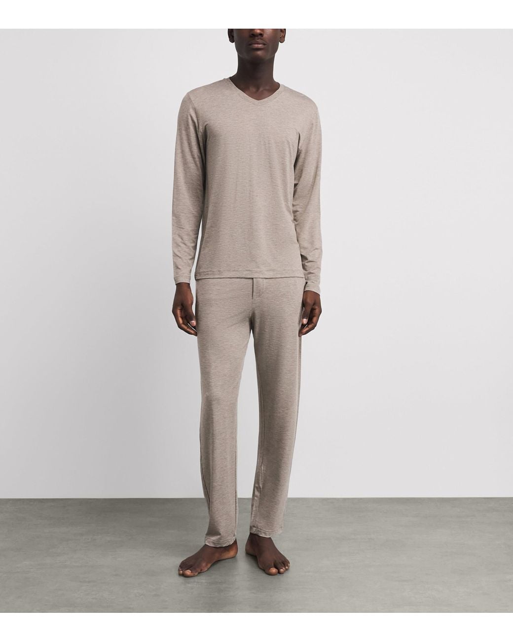 Hanro Brown Casual T-Shirt for men