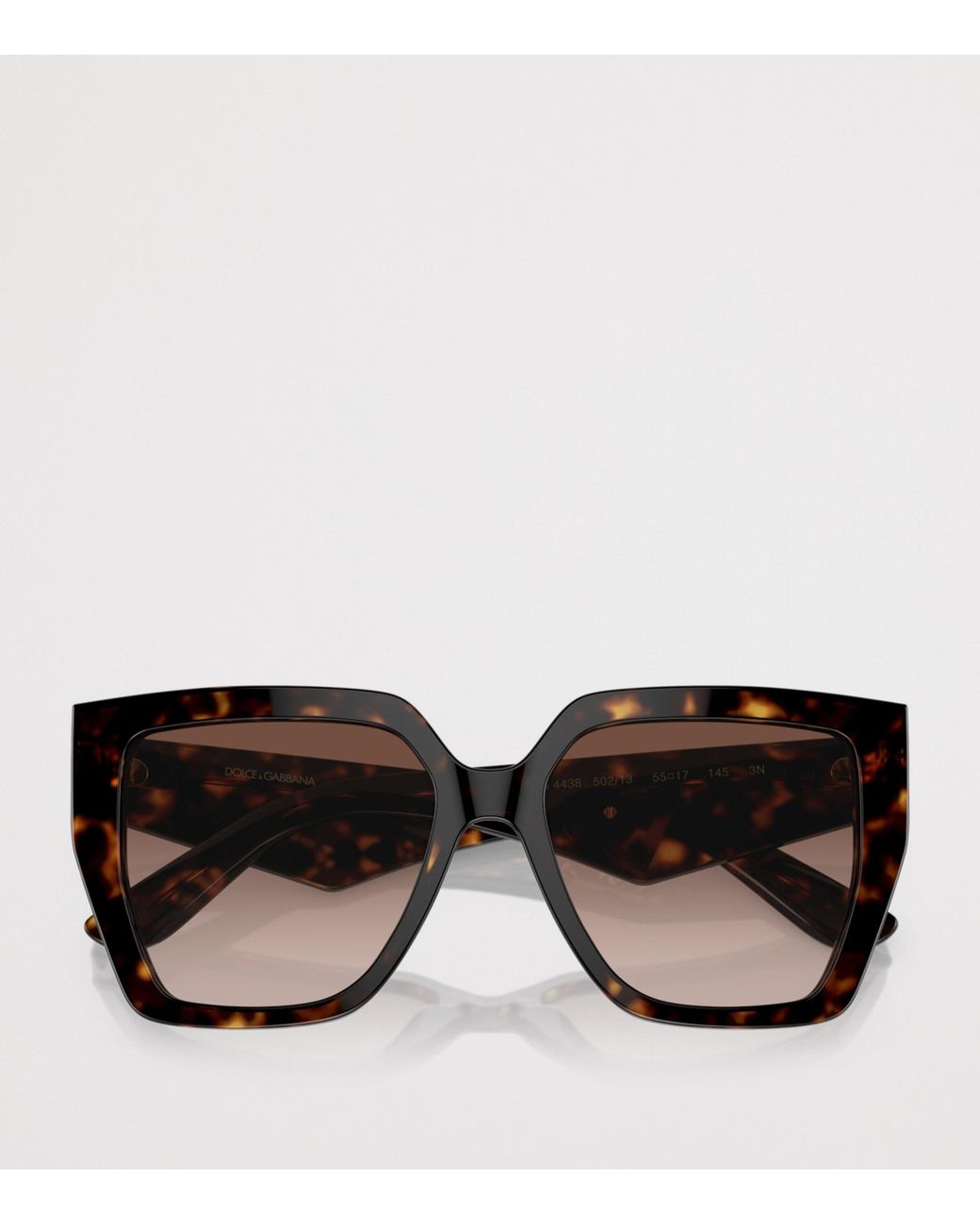 Dolce & Gabbana Brown Tortoiseshell Oversized Square Sunglasses