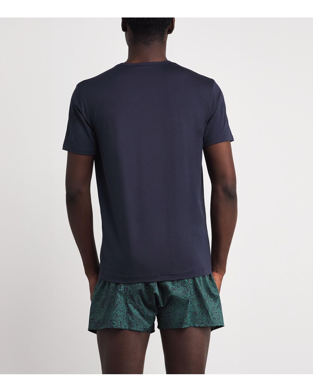 Sunspel Blue Tencel Stretch T-Shirt for men