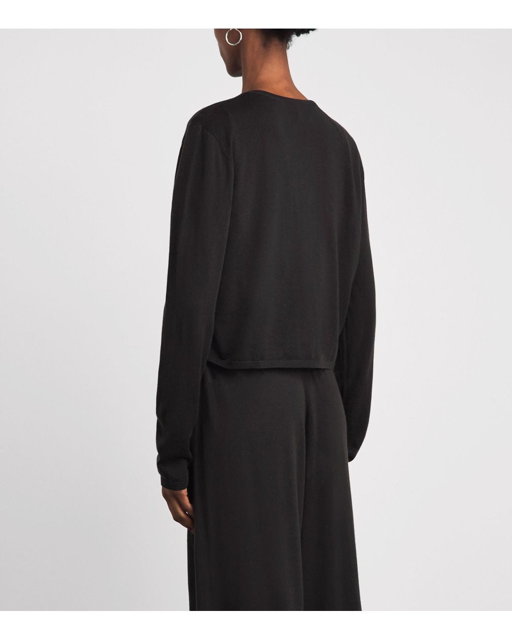 Leset Black Merino Wool James Cardigan