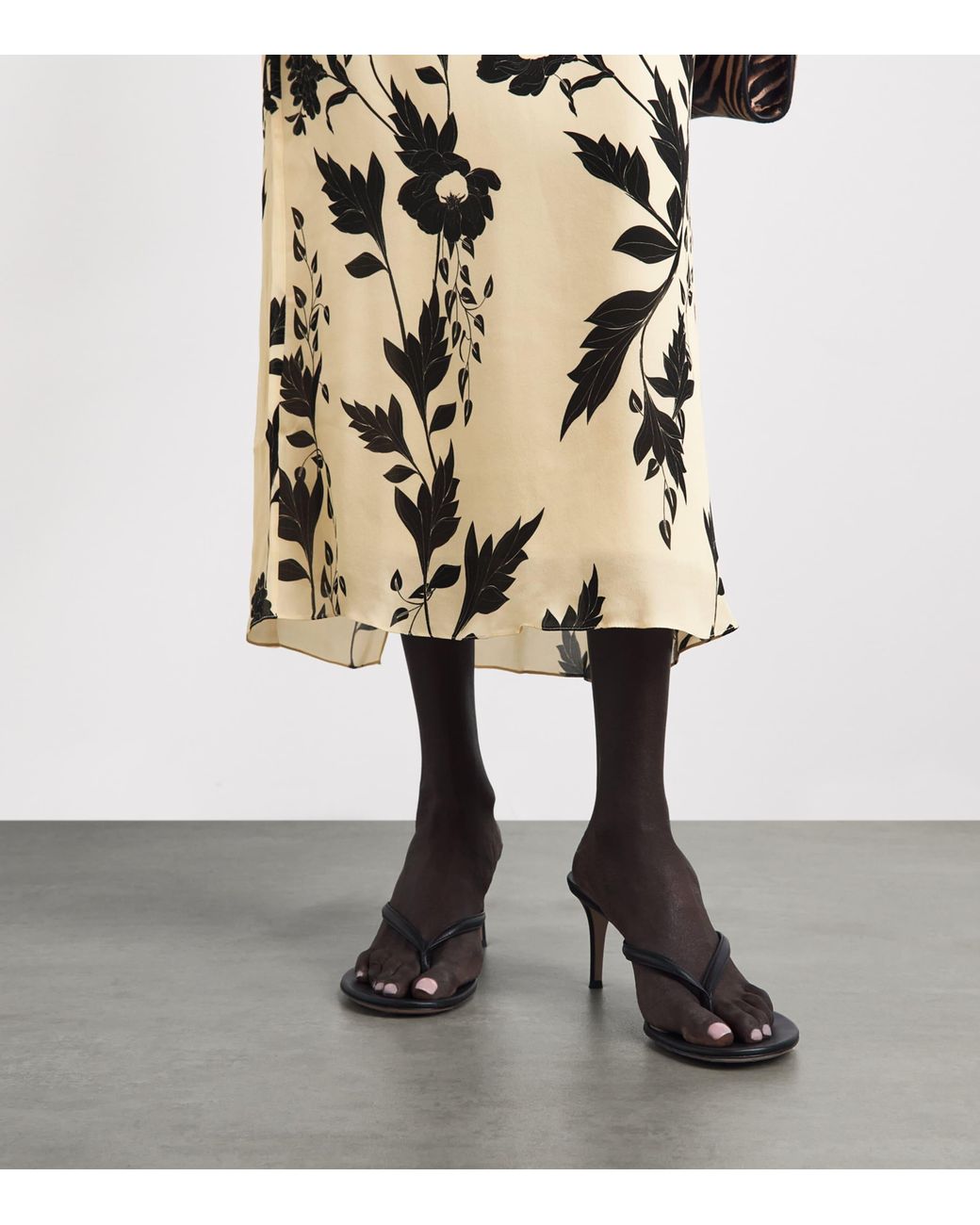 Johanna Ortiz Metallic Silk Pintando En Henna Midi Dress