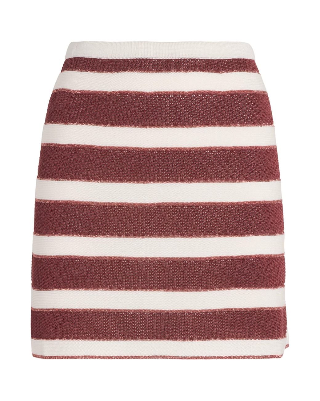 Eres Red Knitted Intervalle Mini Skirt