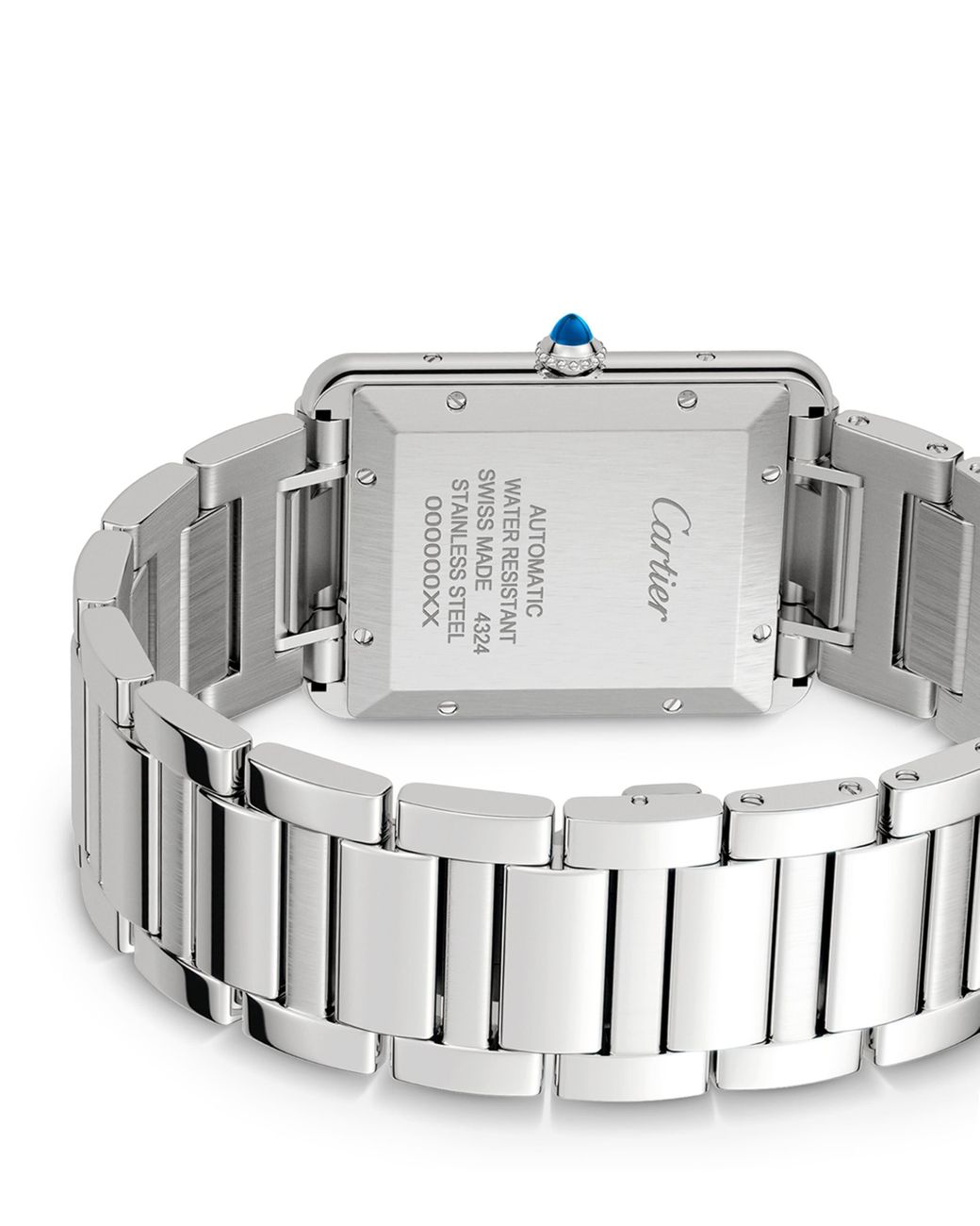 Cartier Gray Extra-Large Steel Tank Must Watch