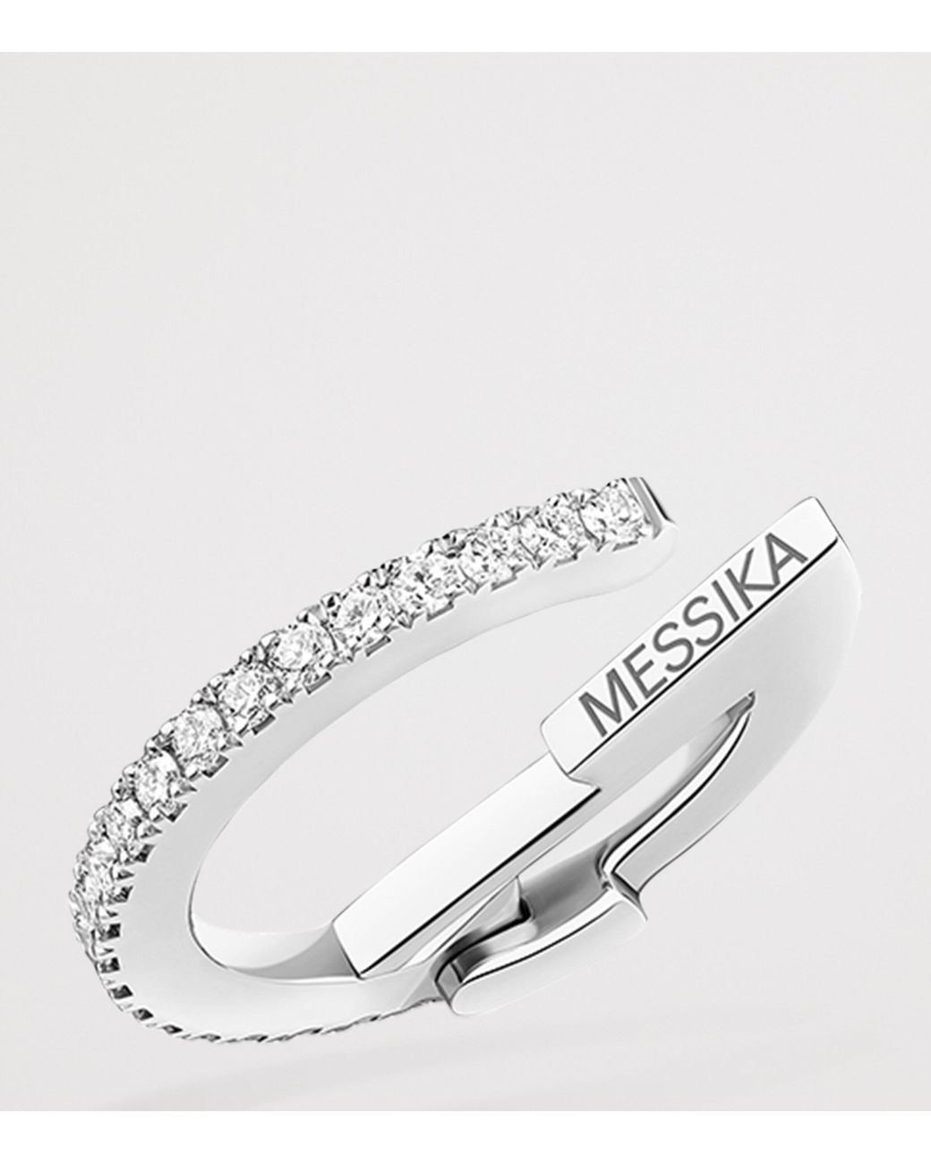 Messika White Gatsby And Diamond Ear Cuff