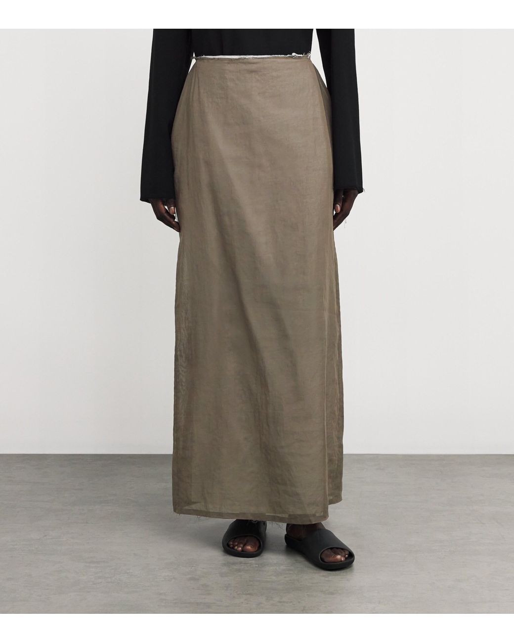 スカート THE ROW Zaira cotton Zaira Skirt Beige in Cotton – The Row