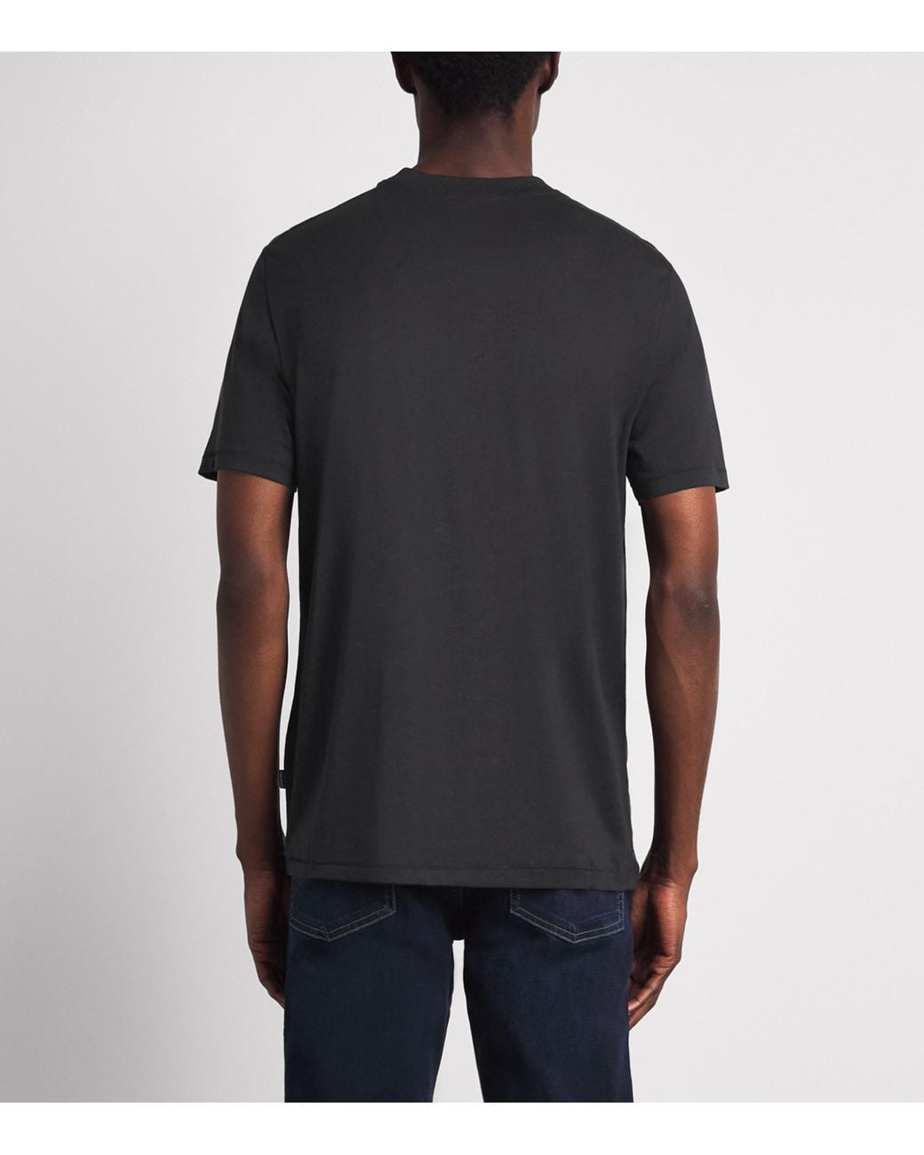 7 For All Mankind Blue Crew-Neck T-Shirt for men