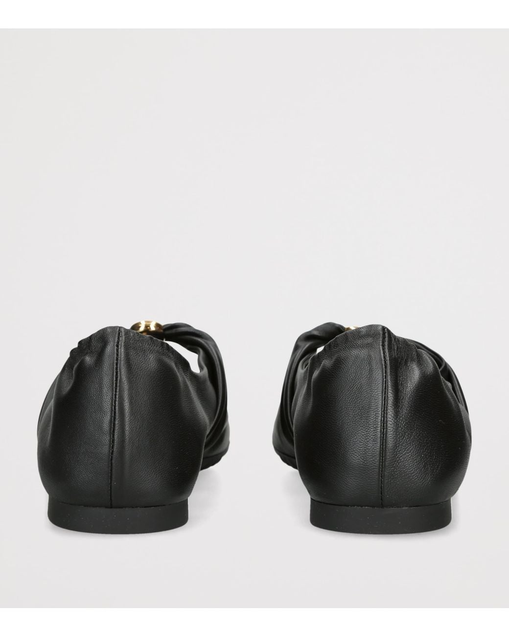 Loewe Black Leather Pebble Soft Ballet Flats