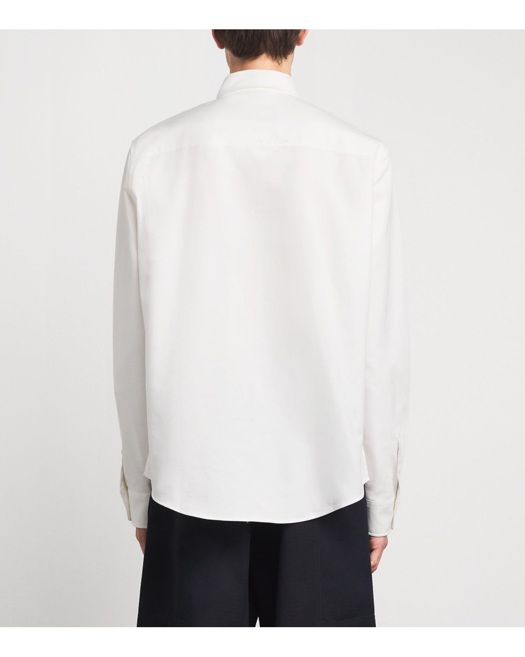 AMI White Cotton Embroidered Ami De Coeur Shirt for men