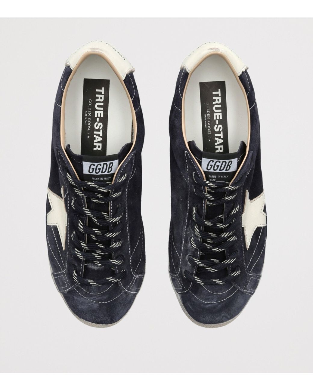 Golden Goose Deluxe Brand Blue Suede-Leather True Star Sneakers for men