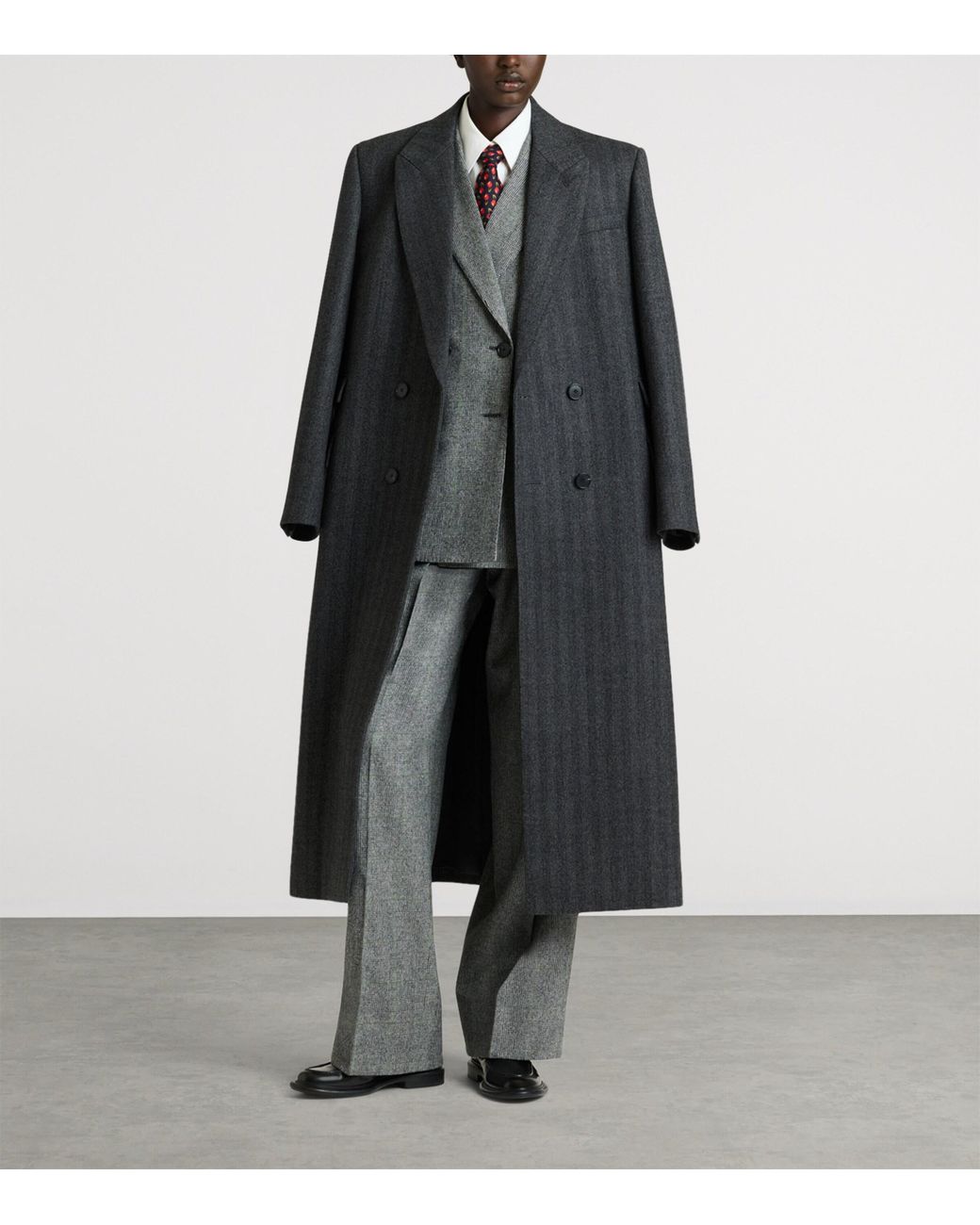 Givenchy Black Wool Longline Coat