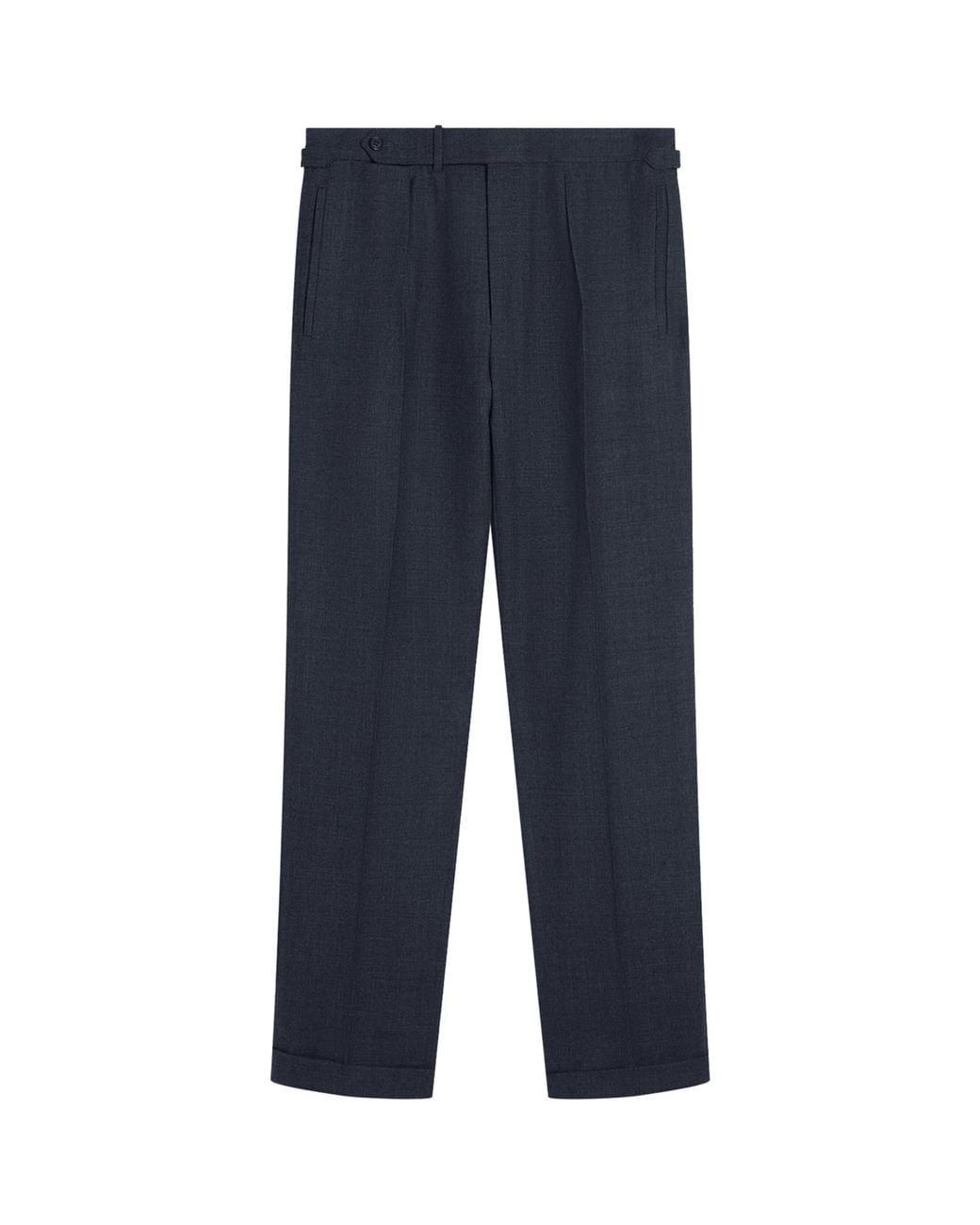 Dunhill Blue Wool Pleated Trousers for men