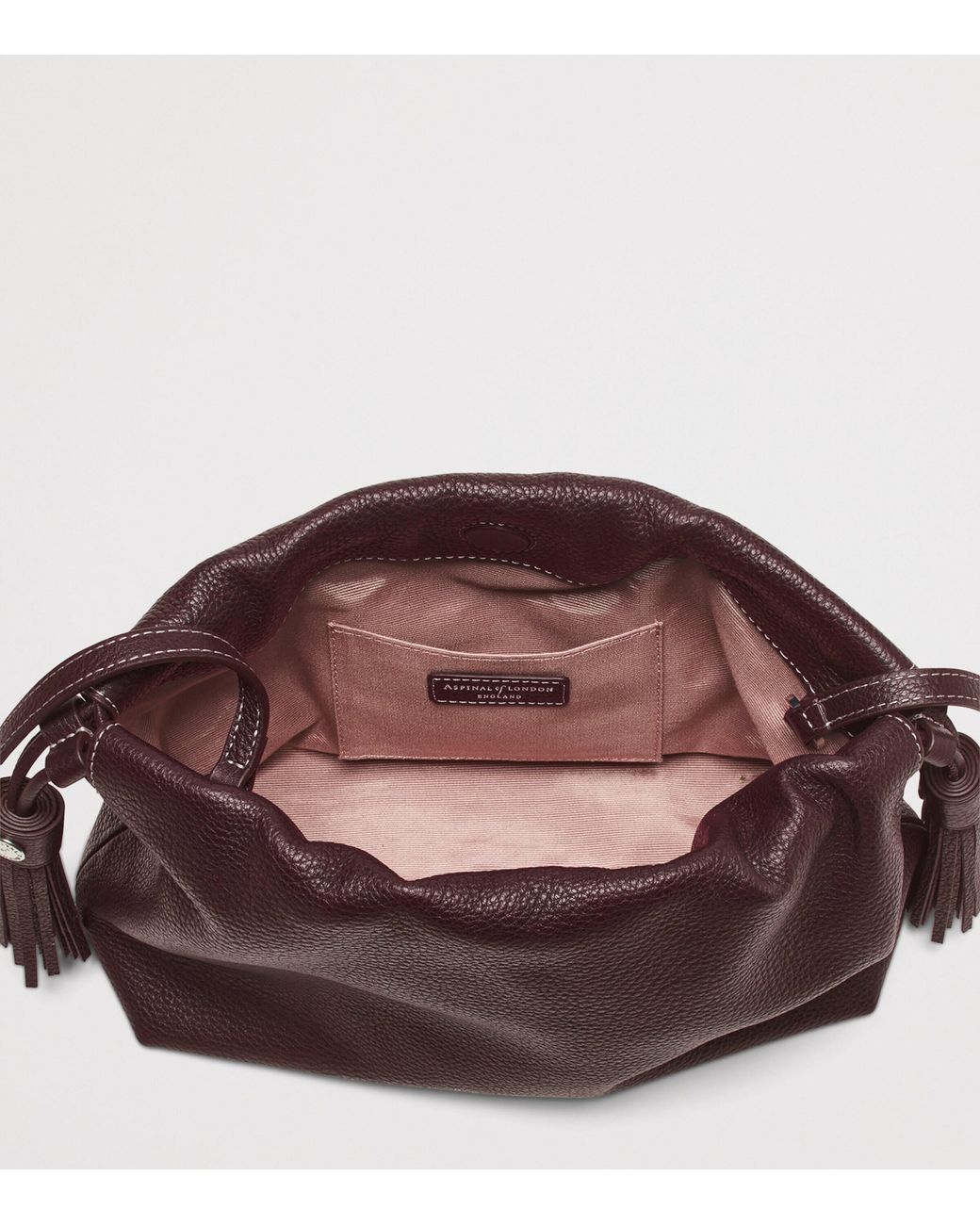 Aspinal Purple Large Leather Soho East West Cross-Body Pouch