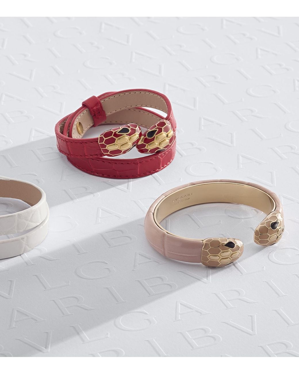 BVLGARI Natural Galuchat Leather Serpenti Forever Bangle