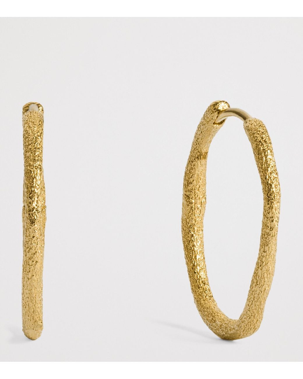 Monica Vinader Metallic Medium Vermeil Antica Slim Hoop Earrings