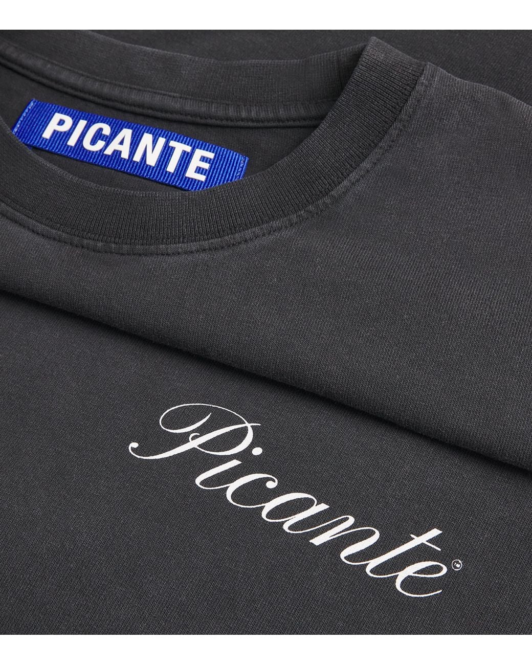 Picante Black Organic Cotton Tailor Logo T-Shirt for men