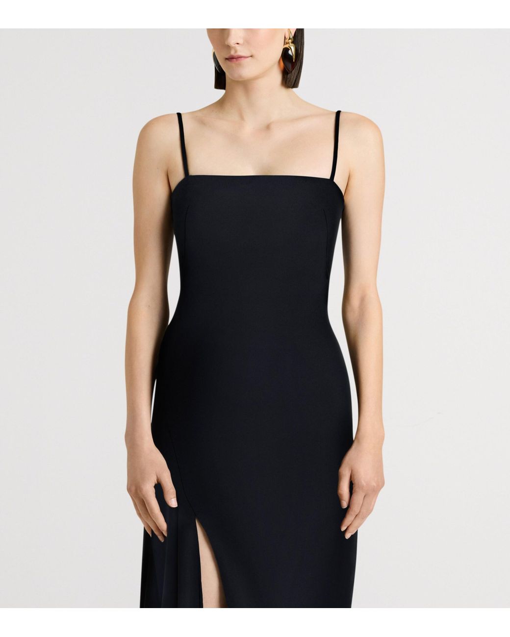 Givenchy Black Square-Neck Maxi Dress