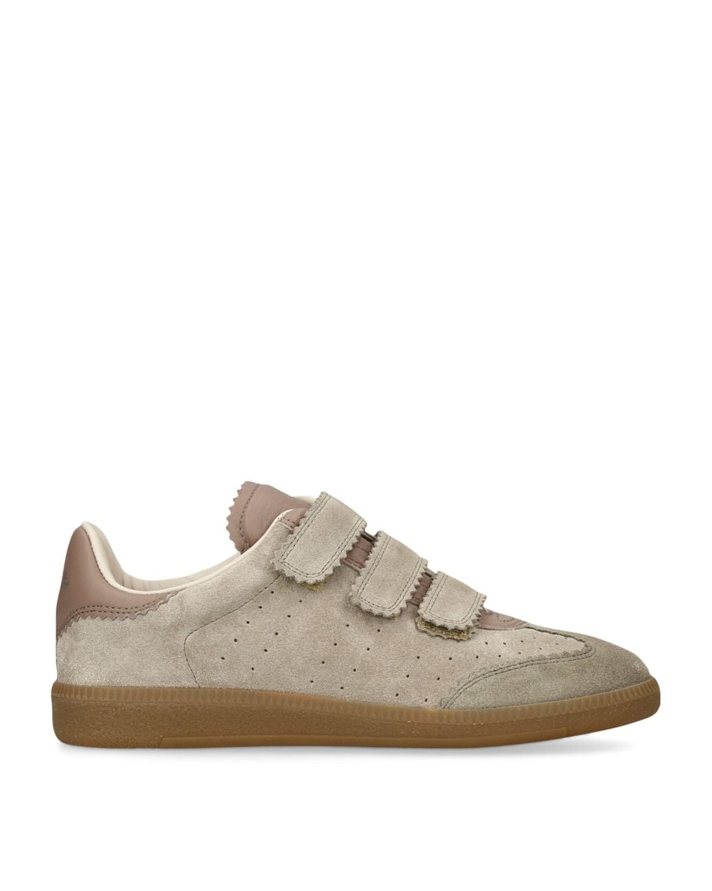 Isabel Marant Brown Suede Velcro Beth Sneakers