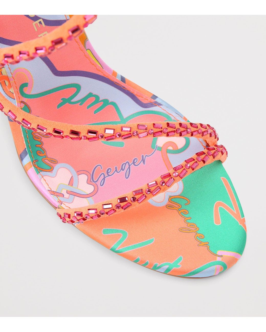 Kurt Geiger Pink Satin Spiral Sandals