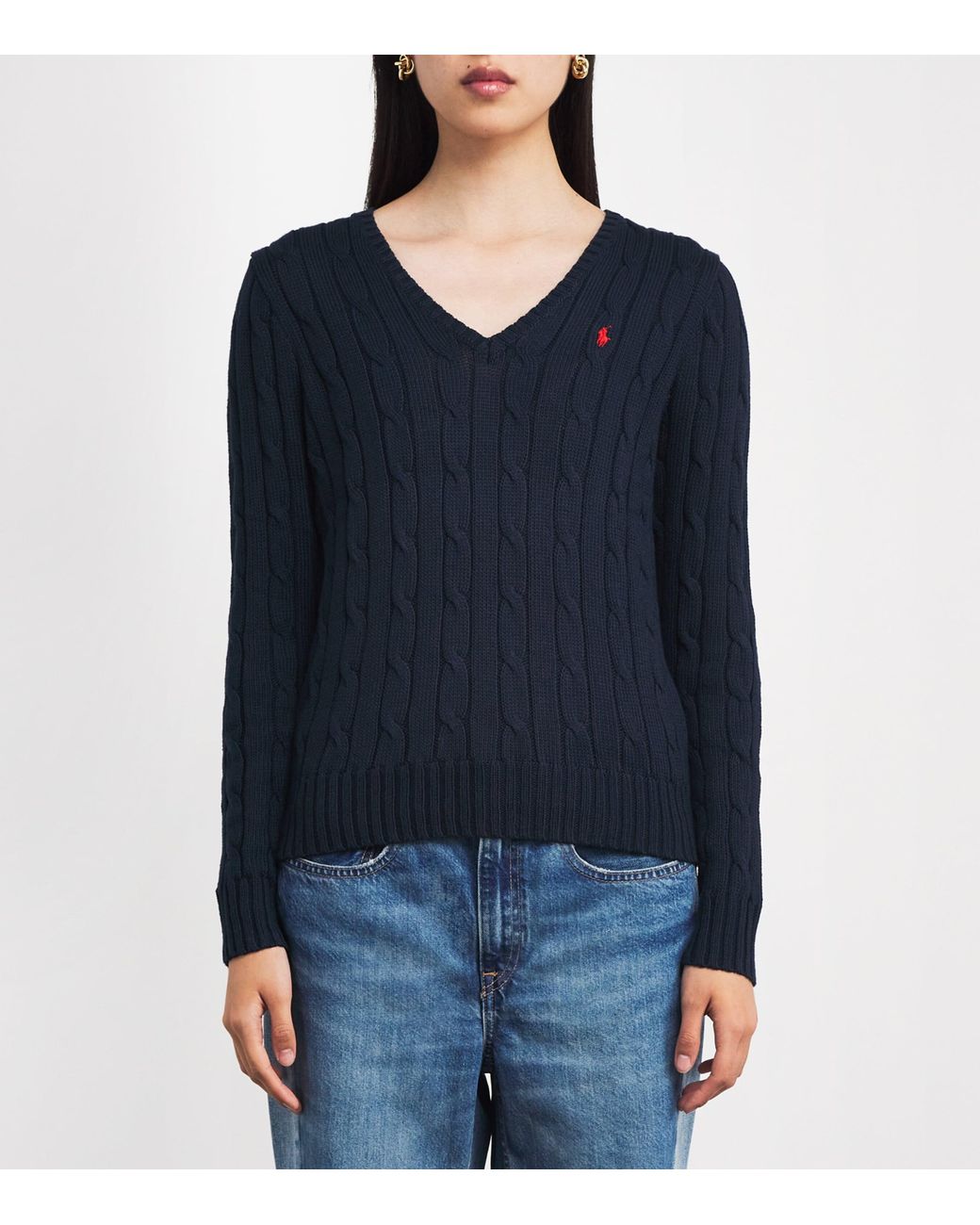 Polo Ralph Lauren Blue Cotton Kimberly Sweater