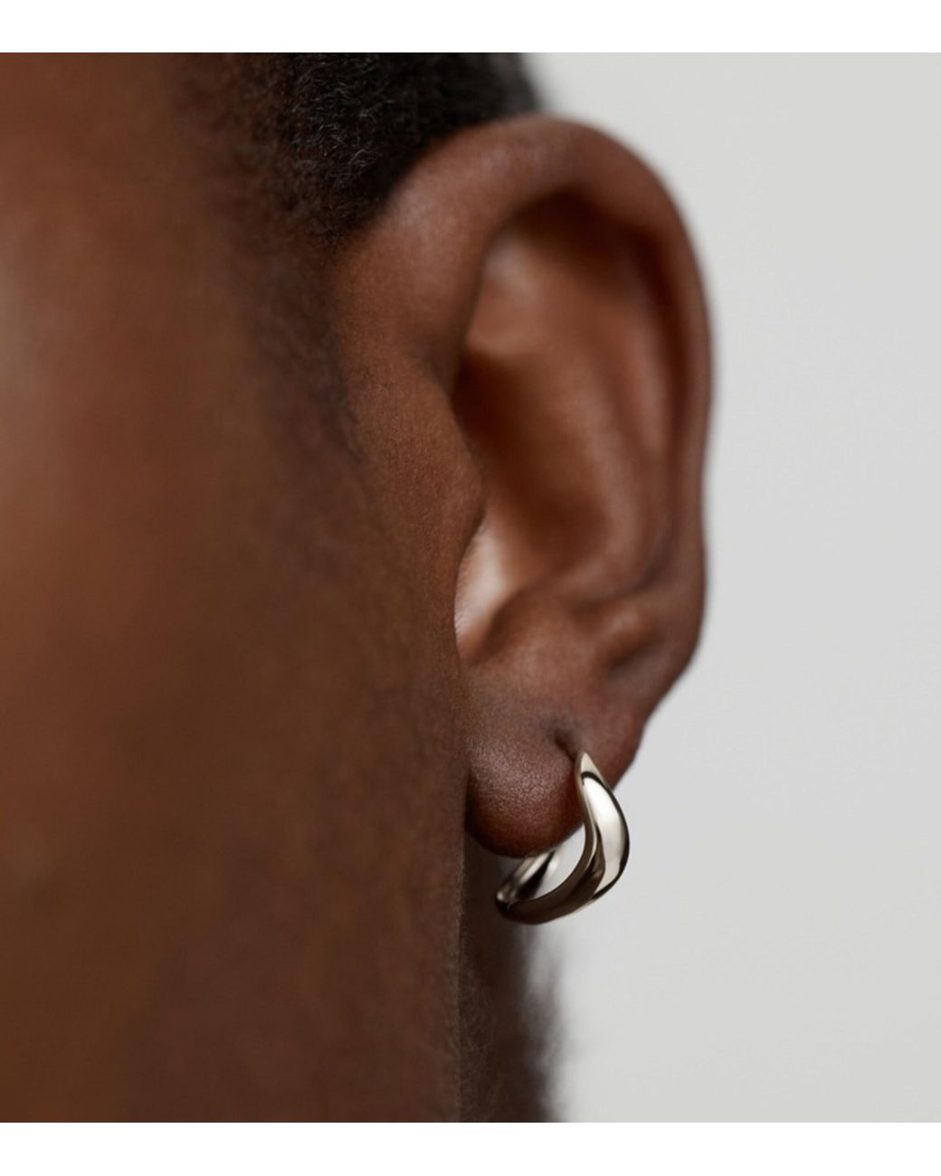 Monica Vinader Metallic Sterling Swirl Huggie Earrings