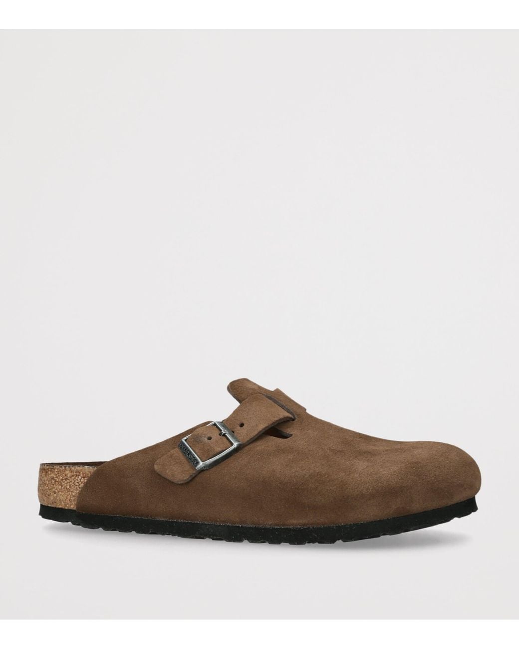 Birkenstock Brown Suede Boston Clogs for men