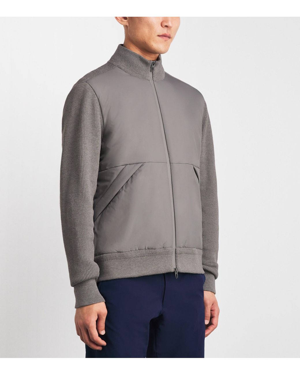 Coupons Ralph Tech Ralph Lauren Zip-Up Hybrid Sweatshirt in Gray for Men | Lyst