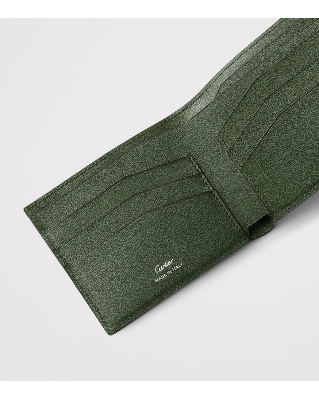 Cartier Green Losange Bifold Card Holder for men