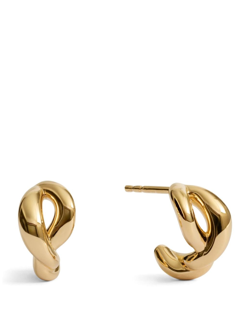 Monica Vinader Metallic Vermeil Ochre Huggie Earrings