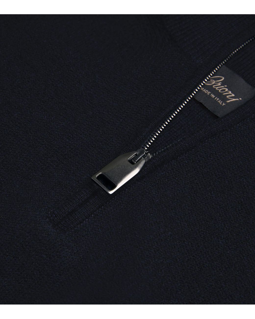 Brioni Blue Cashmere-Wool High-Neck Sweater for men