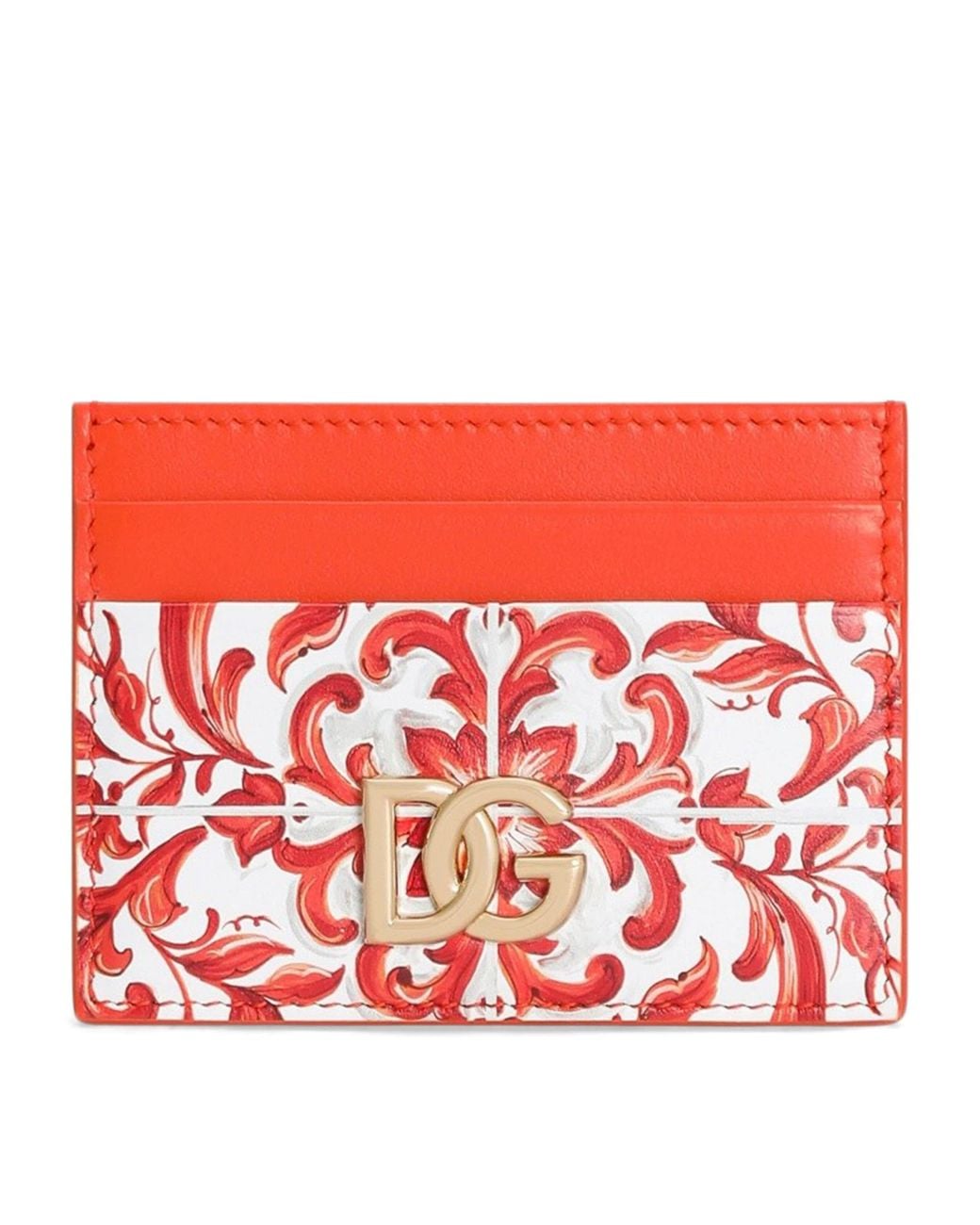 Dolce & Gabbana Red Calfskin Majolica Card Holder