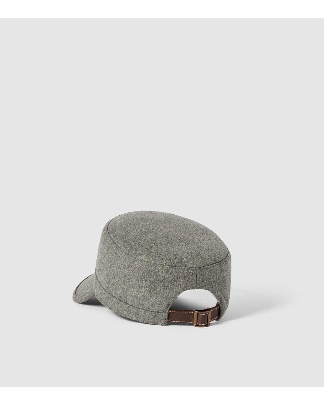 Brunello Cucinelli Gray Virgin Wool Field Cap for men