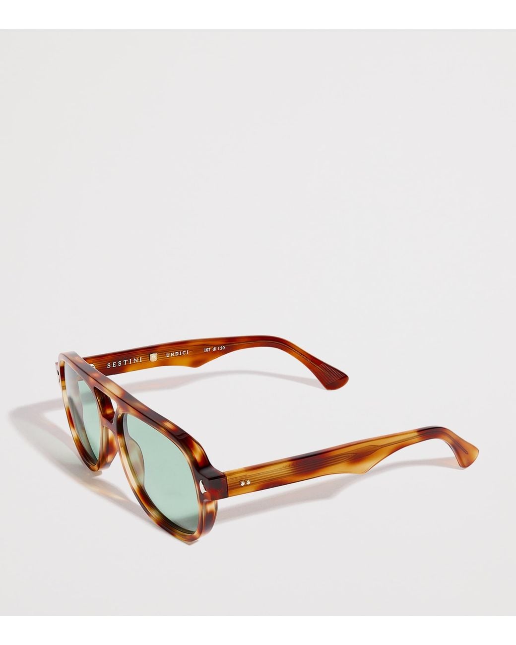 Sestini Eyewear Green Leopard Undici Sunglasses for men