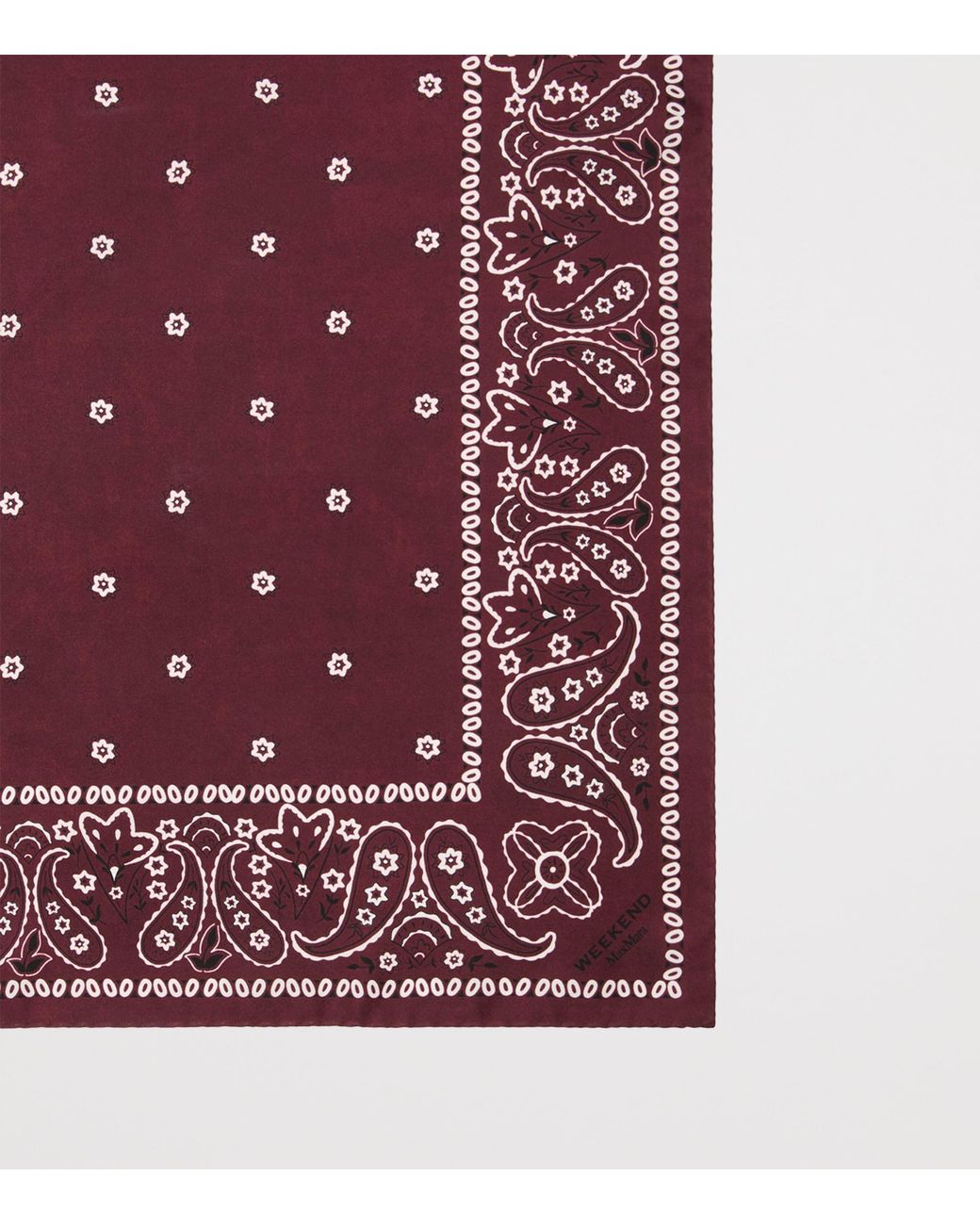 Weekend by Maxmara Purple Silk Paisley Scarf