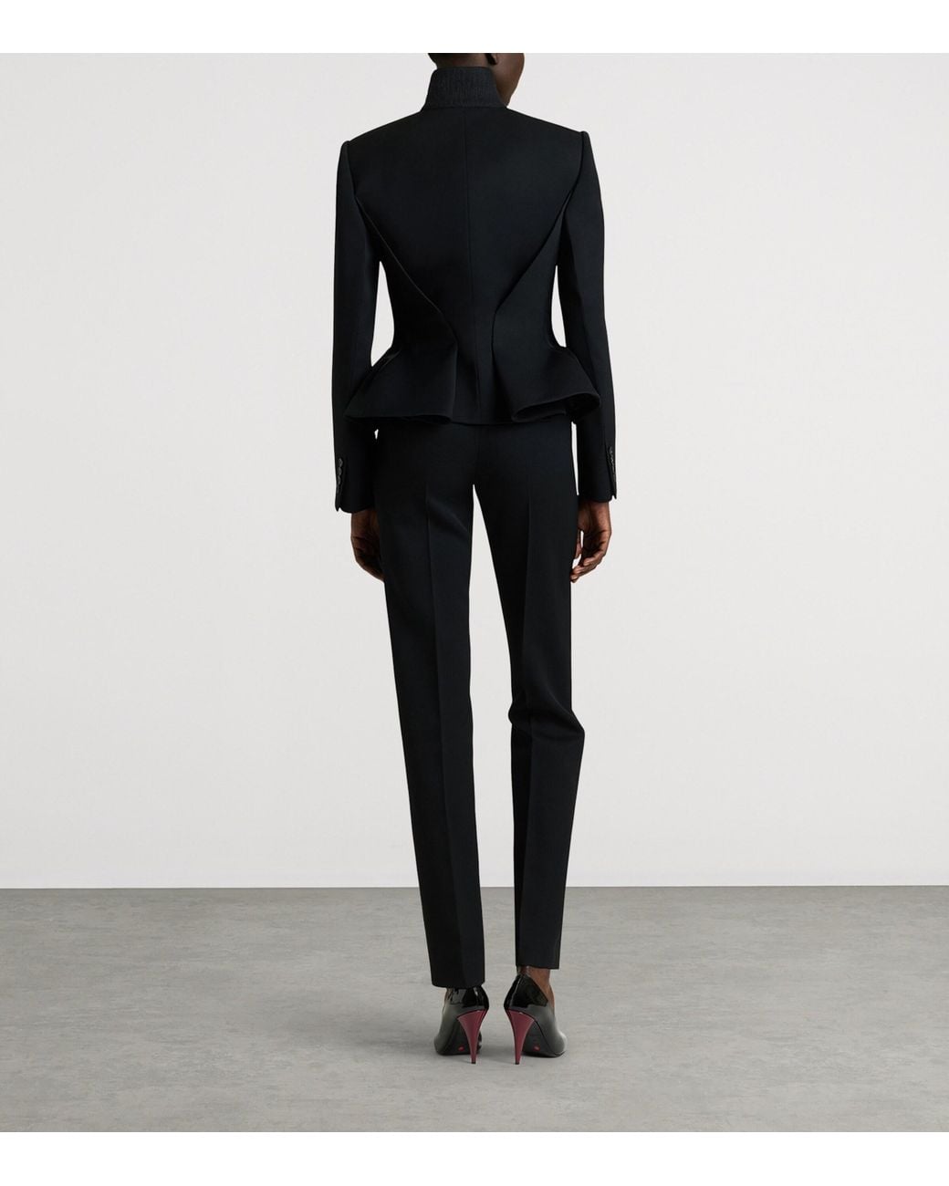 Givenchy Black Wool Cigarette Trousers