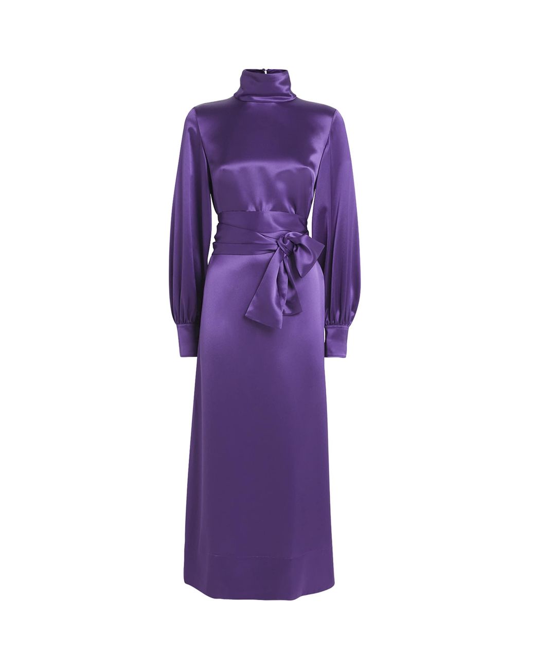 Joseph Purple Satin Cels Maxi Dress