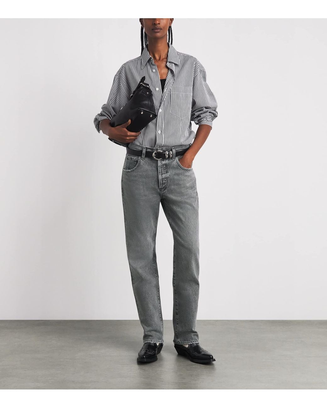 Citizens of Humanity Gray 90's French High-Rise Straight Jeans