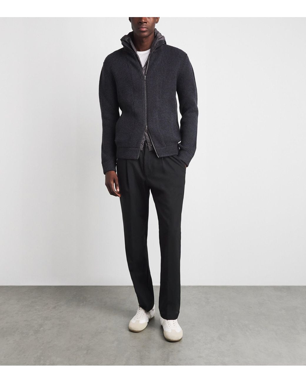 Herno Black Technical Drawstring Trousers for men