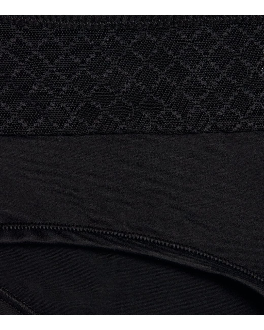 Chantelle Black Lace-Detail Norah Shorty Briefs