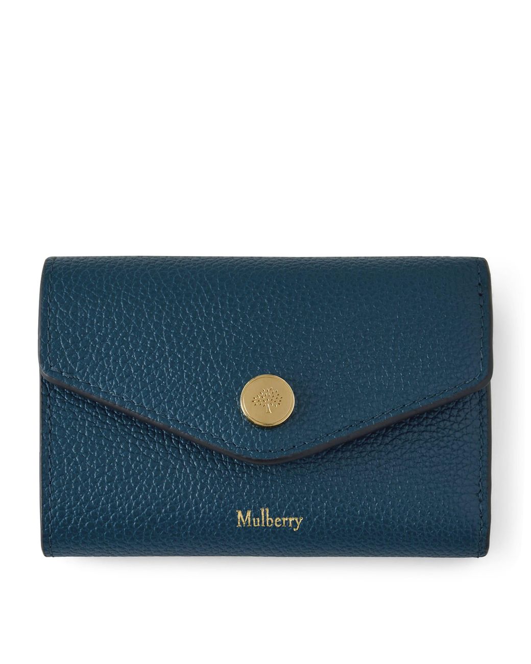 Mulberry Blue Leather Folded Multi-Card Wallet