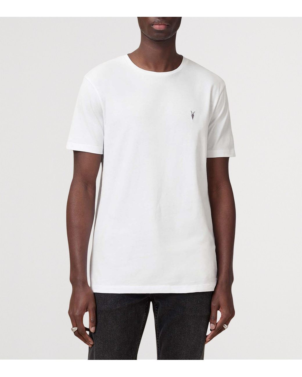 AllSaints White Organic Cotton Brace T-Shirt for men