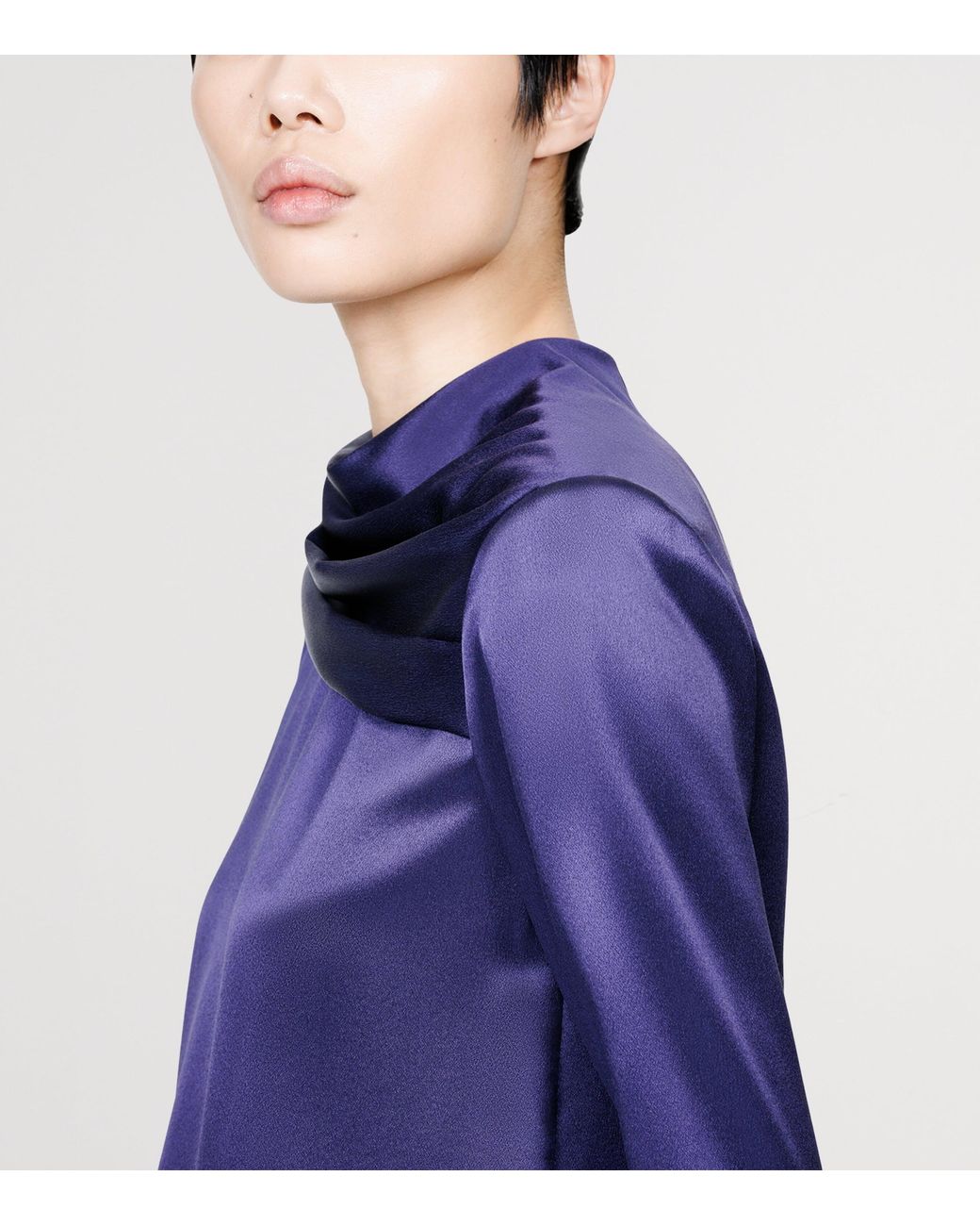 Tom Ford Blue Silk Georgette Blouse