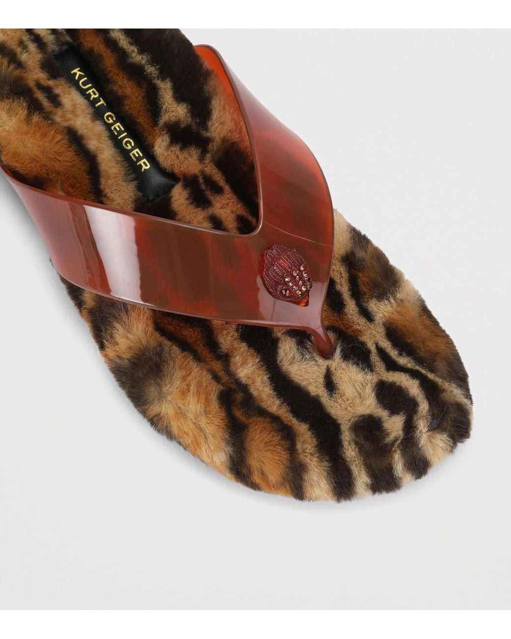 Kurt Geiger Brown Eagle Flip Flops
