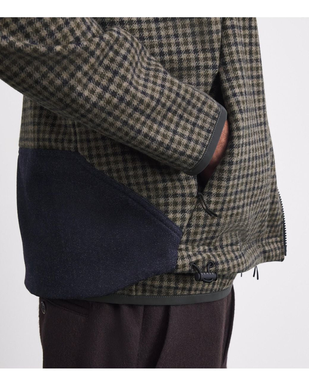 Sease Gray Check Reversible Gilet for men