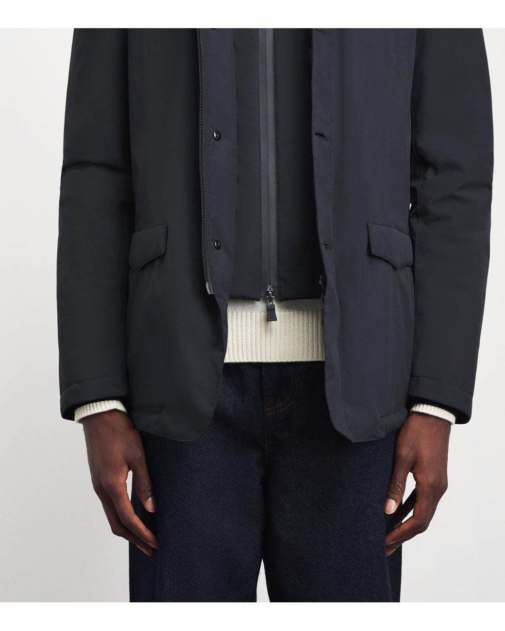 Herno Blue Down Hybrid Jacket for men