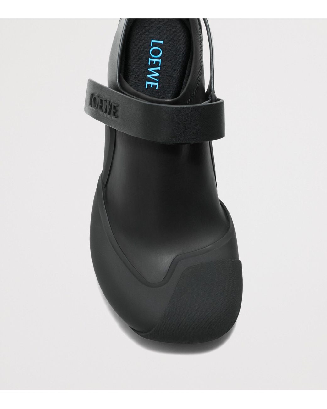 Loewe Black Leather Dive Slingback Mules 45