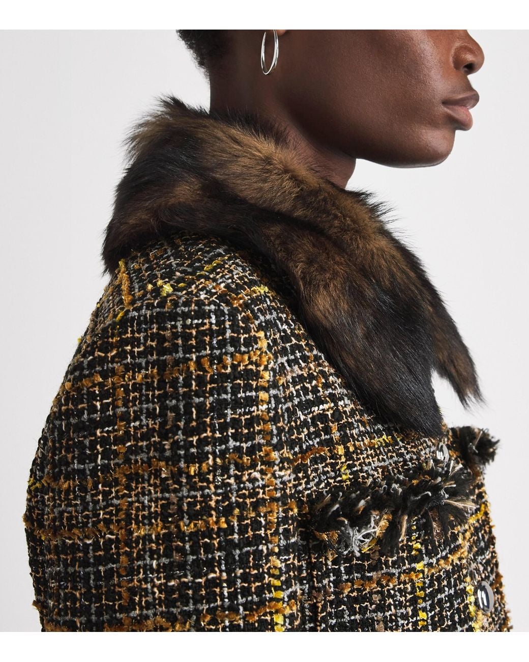 Altuzarra Black Tweed Simons Bomber Jacket