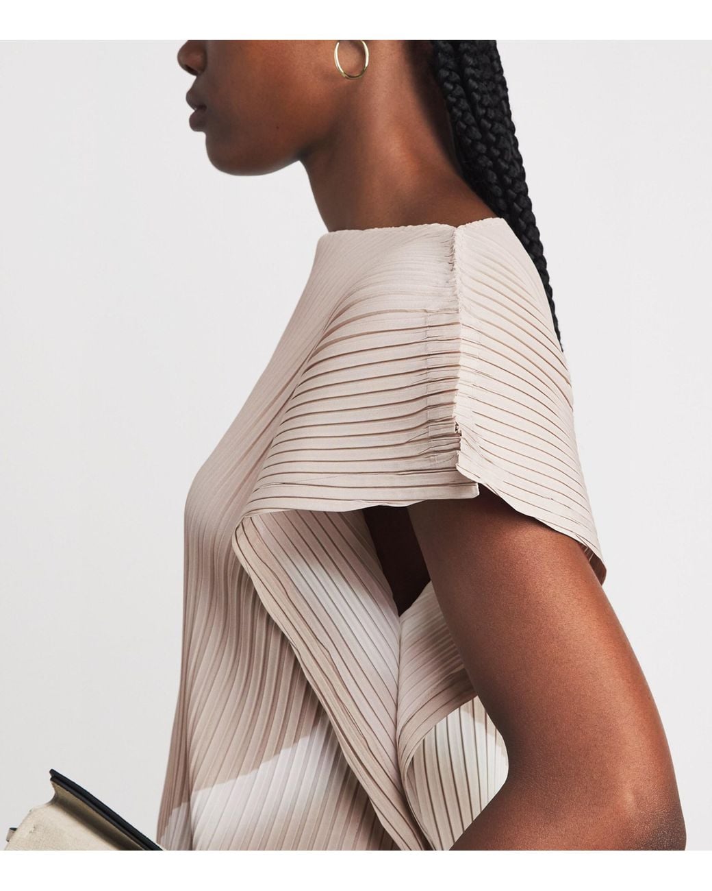 Issey Miyake Pink Hands Of Lover Pleats Top