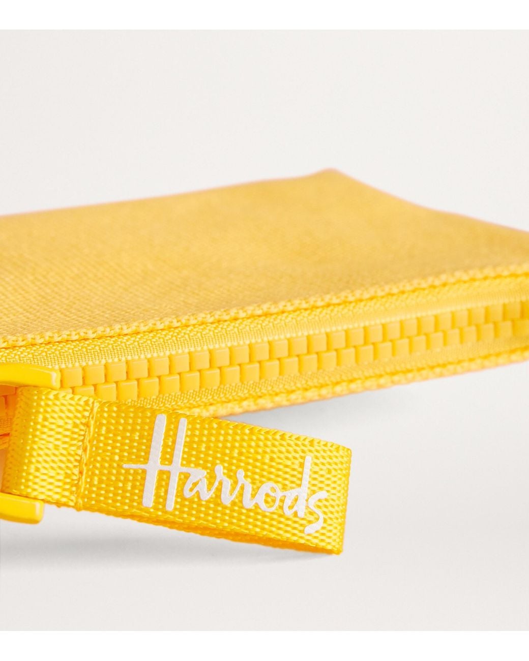 Harrods Yellow Cotton Logo Coin Purse