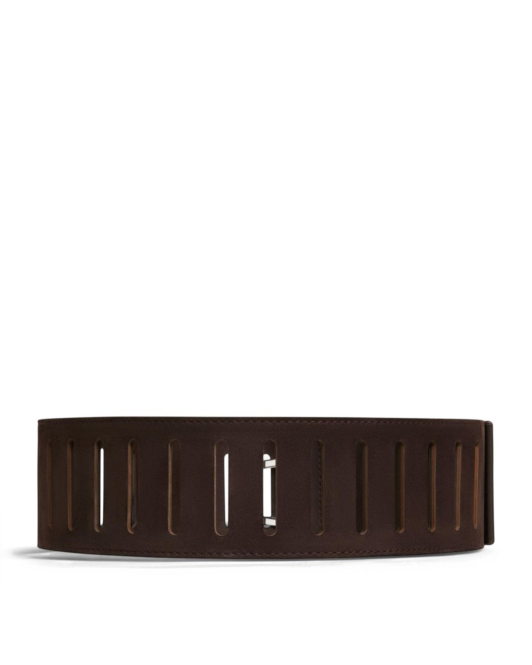 Alaïa Black Leather Rectangular Buckle Belt