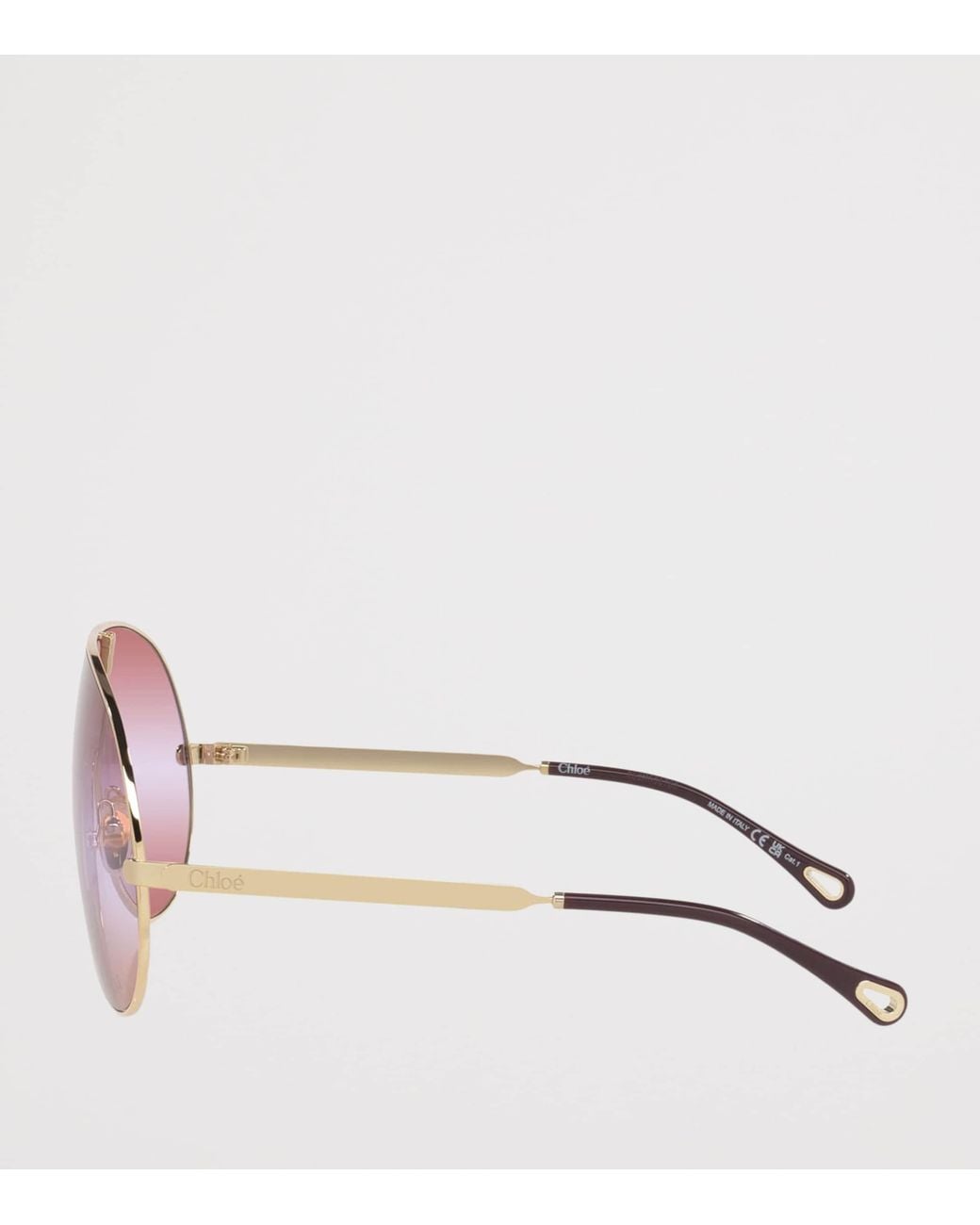 Chloé Purple Metal Aly Shield Sunglasses